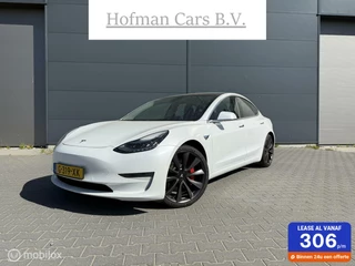 Tesla Model 3 Tesla Model 3 Performance AWD Dual Motor 75 kWh Pearl White Incl BTW - afbeelding nr 1