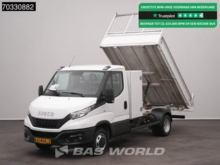 Iveco Daily 35C16 3.0L Kipper met Kist Dubbellucht 3,5t Trekhaak Airco Cruise Euro6 Tipper Benne Kieper Airco Trekhaak Cruise control