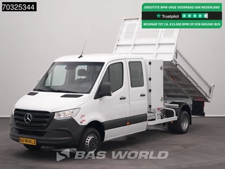 Mercedes-Benz Sprinter 514 CDI Dubbel Cabine Kipper 3,5t Trekhaak Airco Cruise Euro6 Tipper Benne Kieper Airco Trekhaak Cruise control