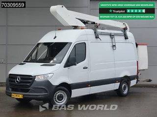 Mercedes-Benz Sprinter 316 CDI Hoogwerker 11m Trekhaak 160PK Airco Crusie Camera MBUX CarPlay Werkplaatsinrichting Euro6 Hubarbeitsbühne 1Personen Airco Trekhaak Cruise control