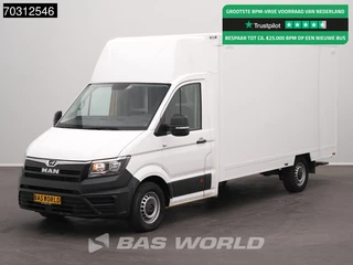 MAN TGE 3.100 433cm Bakwagen Achterdeuren Zijdeur Camera Euro6 Meubelbak Koffer Verkoopwagen Pakketwagen