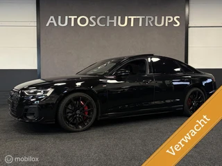 Audi A8 60 TFSI S-LINE V8 460 PK VERWACHT / 4WS / BLACK OPTIC+ / BOWERS & WILKINS / 21" / PANO / VALCONA / UNIEK IN NL! / STOELVERW. / STOELKOELING /