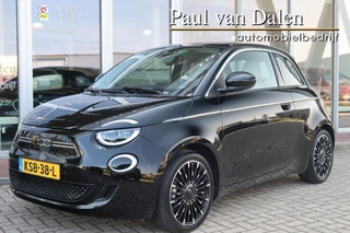 Fiat 500e LA PRIMA 42 KWh AUTOMAAT Panodak | Leer | Navi | Camera | Stoelverw. | Adapt. Cruise | JBL | Pdc | Led | 17 Inch Lm |