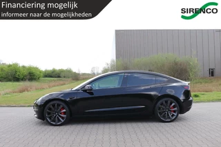 Tesla Model 3 Tesla Model 3 PERFORMANCE AWD 75 kWh dual motor 462pk soh 85% chrome delete all black leder panodak stoelverwarming v+a autopilot - afbeelding nr 10