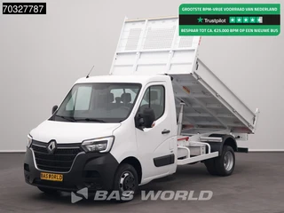 Renault Master 130PK Kipper Dubbellucht 3,5t Trekhaak Airco Cruise Euro6 Tipper Benne Kieper Airco Trekhaak Cruise control