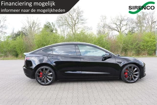 Tesla Model 3 Tesla Model 3 PERFORMANCE AWD 75 kWh dual motor 462pk soh 85% chrome delete all black leder panodak stoelverwarming v+a autopilot - afbeelding nr 12