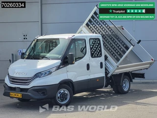 Iveco Daily 35C21 BPM VRIJ! 3-Zijdige Kipper Dubbel Cabine 210PK 3.0L Dubbellucht 3,5t Trekhaak ACC Airco LED Camera CarPlay Euro6 Tipper Benne Kieper Dreiseitenkipper 2m3 Airco