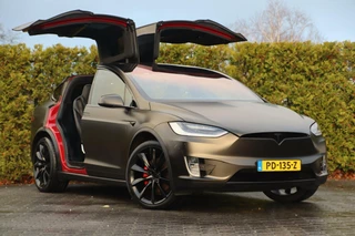 Tesla Model X Tesla Model X P100D Performance + 6p. 613+ PK Autopiloot|Alcantara hemelb.|A cruise|Carbon|Elektrisch sluitende deuren|22Inch|Panodaken|Trhk|Luchtvering|Sfeer verlichting|Cameras|stuur, Stoelverwarming, koeling|Trekgewicht 2250 kg - afbeelding nr 176