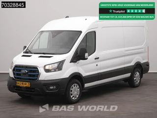 Ford E-Transit 184pk L3H2 L3 Elektrisch 68kWh 317km WLTP Navi 360camera Cruise SYNC4-Display CarPlay Airco Cruise control