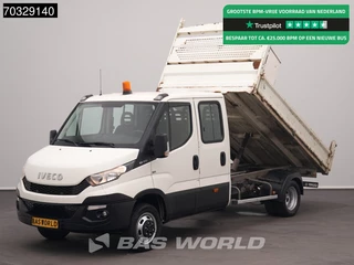 Iveco Daily 35C17 3.0L Kipper Dubbel Cabine Dubbellucht 3,5t Trekhaak Cruise Euro6 Tipper Benne Kieper Trekhaak Cruise control