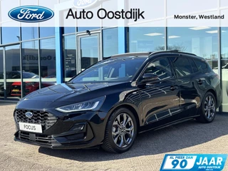 Ford Focus Wagon 1.0 EcoBoost Hybrid ST Line 155PK Automaat Panodak Trekhaak Winterpack Cruise Camera Parkeersensoren Climate Full-LED Keyless Privacy Glass *1500KG Trekgewicht*