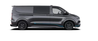 Ford Transit Custom Ford Transit Custom 320 2.5 PHEV L2H1 Sport DC 233pk | | Dubbele Cabine | Dubbele zijschuifdeur | Inklapbare trekhaak | 19 inch lichtmetalen Sport velgen (mat zwart) | Verwarmbaar stuurwiel | Navigatie systeem - afbeelding nr 3