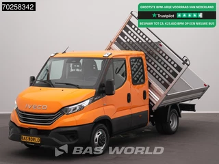 Iveco Daily 35C21 BPM VRIJ! 3-Zijdige Kipper Dubbel Cabine 210PK 3.0L Dubbellucht 3,5t Trekhaak ACC Airco LED Camera CarPlay Euro6 Tipper Benne Kieper Dreiseitenkipper 2m3 Airco Trekhaak