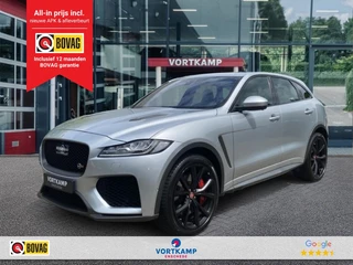 Jaguar F-PACE 5.0 V8 SVR AWD 360-CAM/GLAS-DAK/ELEK-KLEP/MERIDIAN/DIG-DASH/HUD/22INCH