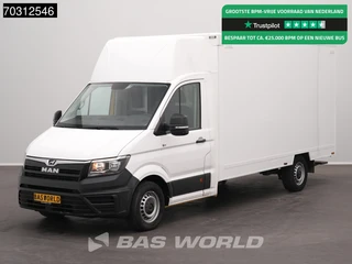 MAN TGE 3.100 433cm Bakwagen Achterdeuren Zijdeur Camera Euro6 Meubelbak Koffer Verkoopwagen Pakketwagen