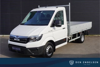 MAN TGE 5.180 dubbellucht 180pk open laadbak Trekhaak Standkachel Cruise control 3-Zits Euro6