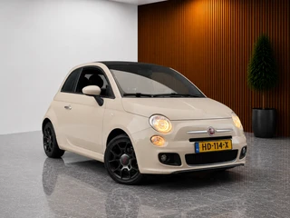 Fiat 500C 0.9 TwinAir Turbo 500S CAPPUCCINO! (LEDER, AIRCO IJSKOUD, CABRIO, ELEKT RAMEN, PARKEERSENSOREN, SPORT PAKKET)