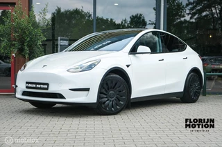 Tesla Model Y RWD 58 kWh | Autopilot 3.0 Ryzen | Stoel en stuurwielverw. | 1e eigenaar | Premium interieur | Pearl White | Spoiler | LFP batterij | SOH 93%