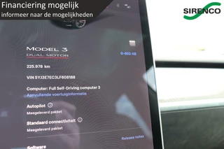 Tesla Model 3 Tesla Model 3 PERFORMANCE AWD 75 kWh dual motor 462pk soh 85% chrome delete all black leder panodak stoelverwarming v+a autopilot - afbeelding nr 30