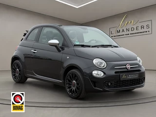 Fiat 500C 1.0 Hybrid Rockstar 2021 ZWART | Cabriolet | Leder | Sport