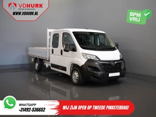 Opel Movano 2.2 140 pk DC Dubbel Cabine Open Laadbak/ 7 Pers./ 2.5t Trekverm./ Cruise/ Airco/ 288x215x35/ Pick up