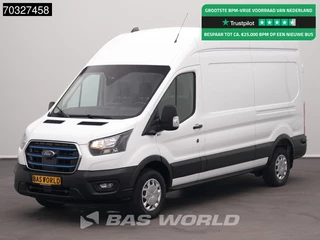 Ford E-Transit 184pk L3H3 Hoog Dak L3 Elektrisch 68kWh 317km WLTP Navi Airco Cruise Parkeersensoren v+a SYNC4-Display CarPlay Airco Cruise control