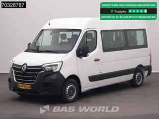 Renault Master 135PK Passenger Transport Personenvervoer 8 Persoons Ramp L2H2 LED Navi Airco Cruise Camera Parkeersensoren Euro6 L2 TV Taxi Rolstoelvervoer Wheelchair Airco Cruise control