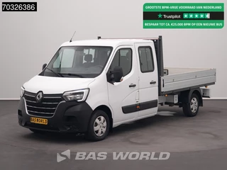 Renault Master 150PK Dubbel Cabine Open Laadbak Trekhaak LED Airco Euro6 Pritsche Pickup Open Box Airco Trekhaak