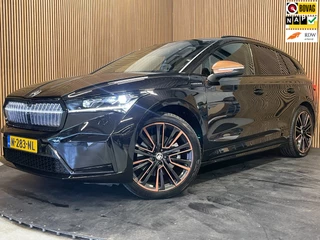 Škoda Enyaq iV 80 Founders Edition Black|90% SOH|CRYSTAL FACE|LEDER|NAVI|CAMERA|STUURVERWARMING|NAP|NL-AUTO|1e EIGENAAR|INCL.BTW|