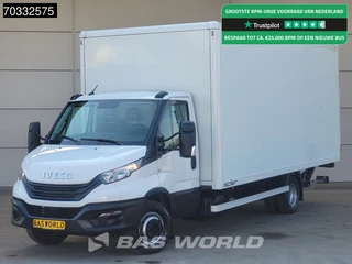 Iveco Daily 70C21 3.0L Automaat 1000KG Laadklep Luchtvering 210PK Dubbellucht Airco Cruise D'Hollandia Euro6 Meubelbak Koffer Bakwagen LBW Mobelkoffer Airco Cruise control