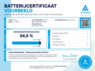 Polestar 2 Polestar 2 Long Range Single Motor 78 kWh | Voorstoelen verwarmd | Uitwijk assistens | Rijstrooksensor met correctie | Soh (batterijcheck) 94,9 % - afbeelding nr 27