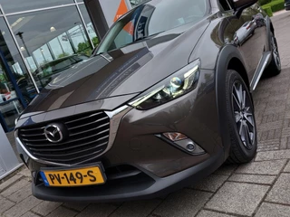 Mazda CX-3 2.0 SkyActiv-G 120pk SkyLease GT | Origineel NL | Navi | Clima | Cruise | Half-Leder | Head-Up | Keyless Entry | Pdc+Camera | Led Koplampen | Dodehoek+Rijstrooksensor | Trekhaak | 18''lm - afbeelding nr 49