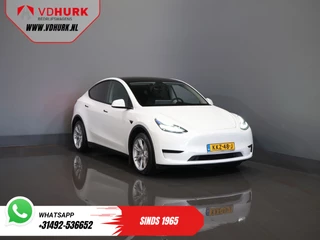 Tesla Model Y Long Range AWD 75 kWh 540 km WLTP MARGE SOH 92%/ Pano/ Warmtepomp/ Adapt.Cruise/ Memory/ Elek.klep/ Stoelverw./ Navi/ 360 camera/ Climate/ 19”LMV