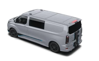 Ford Transit Custom Ford Transit Custom 320 2.5 PHEV L2H1 Sport DC 233pk | | Dubbele Cabine | Dubbele zijschuifdeur | Inklapbare trekhaak | 19 inch lichtmetalen Sport velgen (mat zwart) | Verwarmbaar stuurwiel | Navigatie systeem - afbeelding nr 5