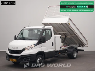 Iveco Daily 35C16 3.0L Kipper met Kist Dubbellucht 3,5t Trekhaak Airco Cruise Euro6 Tipper Benne Kieper Airco Trekhaak Cruise control
