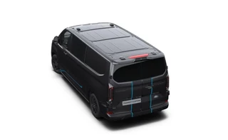 Ford Transit Custom Ford Transit Custom 320 2.5 PHEV L2H1 Sport DC 233pk | | Dubbele Cabine | Dubbele zijschuifdeur | Inklapbare trekhaak | 19 inch lichtmetalen Sport velgen (mat zwart) | Verwarmbaar stuurwiel | Navigatie systeem - afbeelding nr 4