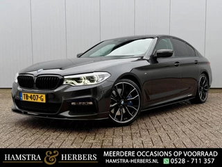 BMW 5 Serie 540i High Executive M-sport zwart / carbon