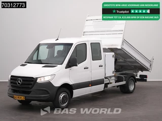 Mercedes-Benz Sprinter 514 CDI Automaat Dubbel Cabine Kipper Dubbellucht 3,5t Trekhaak Airco Cruise Euro6 Tipper Benne Kieper Airco Trekhaak Cruise control