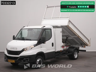 Iveco Daily 35C16 3.0L Kipper met Kist Dubbellucht 3,5t Trekhaak Airco Cruise Euro6 Tipper Benne Kieper Airco Trekhaak Cruise control