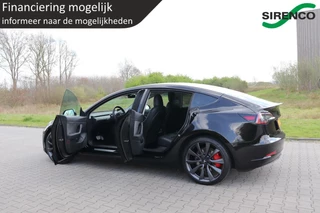 Tesla Model 3 Tesla Model 3 PERFORMANCE AWD 75 kWh dual motor 462pk soh 85% chrome delete all black leder panodak stoelverwarming v+a autopilot - afbeelding nr 37