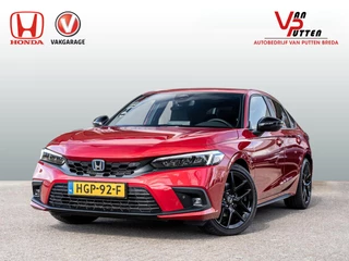 Honda Civic 2.0 Full Hybrid Sport | NL auto | Premium Crystal Red Metallic | All In prijs | Navi | PDC voor en achter | Stoelverwarming