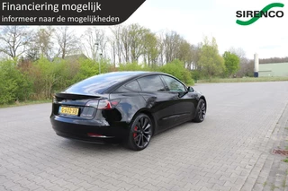 Tesla Model 3 Tesla Model 3 PERFORMANCE AWD 75 kWh dual motor 462pk soh 85% chrome delete all black leder panodak stoelverwarming v+a autopilot - afbeelding nr 3