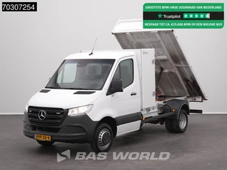 Mercedes-Benz Sprinter 515 CDI Kipper met Kist Dubbellucht 3,5t Trekhaak Airco Cruise Camera APK 11-2026 Euro6 Tipper Benne Kieper Airco Trekhaak Cruise control