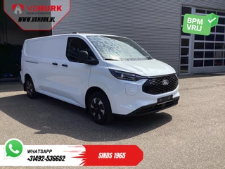 Ford E-Transit Custom L2 330 km WLTP Garantie t/m 2028/ LED/ Snellader/ Standkachel/ Stoelverw./ Stuurverw./ Carplay/ Camera/ PDC/ Climate/ Cruise